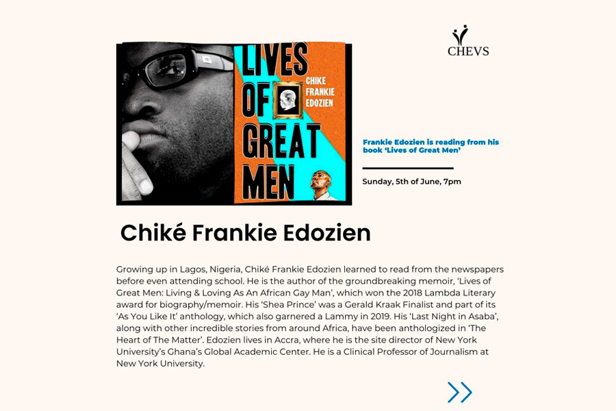 Frankie reads from 'Lives of Great Men' Poster